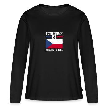 Tchèques République tchèque - T-shirt manches longues Premium bio Femme - noir - Devant - Julia (174cm)