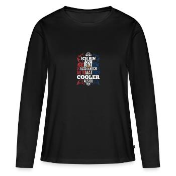 Serbe Serbe Serbie - T-shirt manches longues Premium bio Femme - noir - Devant - Julia (174cm)