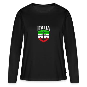 Italie Italien Italien Italie - T-shirt manches longues Premium bio Femme - noir - Devant - Julia (174cm)