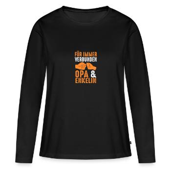 Opa Und Enkel - Frauen Premium Bio Langarmshirt - Schwarz - Vorne - Julia (174cm)
