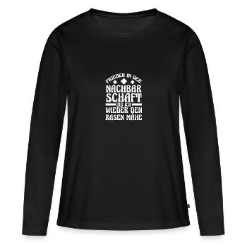 Quartier Meilleur voisin - T-shirt manches longues Premium bio Femme - noir - Devant - Julia (174cm)