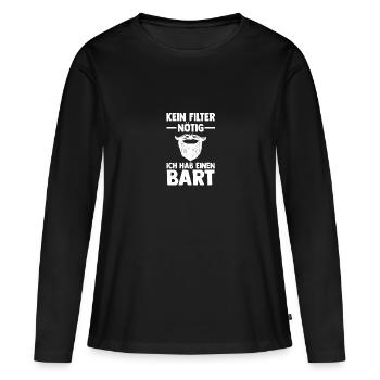 Bearded Bearded Beard - Women's Premium Organic Long Sleeve Shirt - black - Front - Julia (174cm)