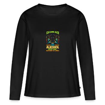 Costume de carnaval Bière Carnaval Carnaval - T-shirt manches longues Premium bio Femme - noir - Devant - Julia (174cm)