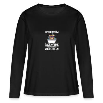 Carnaval de Jecken Carnaval - T-shirt manches longues Premium bio Femme - noir - Devant - Julia (174cm)