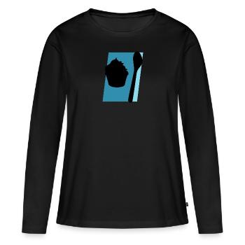 Cupcake Muffin Bake - Women's Premium Organic Long Sleeve Shirt - black - Front - Julia (174cm)