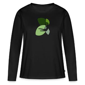 Équilibre sur les mains de gymnastique - T-shirt manches longues Premium bio Femme - noir - Devant - Julia (174cm)