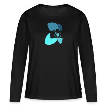 Fotograf Digitalkamera Fotoshooting - Frauen Premium Bio Langarmshirt - Schwarz - Vorne - Julia (174cm)