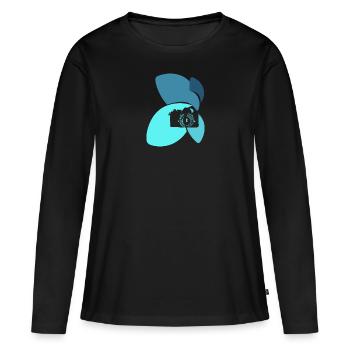 Fotografie Fotograf Spiegelreflexkamera - Frauen Premium Bio Langarmshirt - Schwarz - Vorne - Julia (174cm)