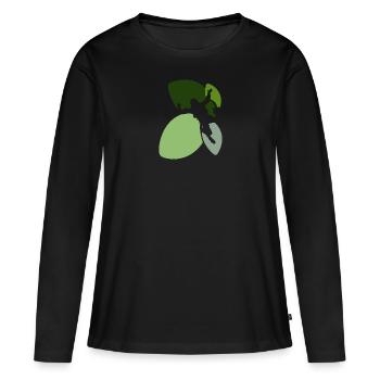 Parachuting Luft Base Jumping - Frauen Premium Bio Langarmshirt - Schwarz - Vorne - Julia (174cm)