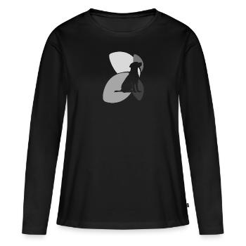 Dressage de chiens Sports canins Éducateur canin - T-shirt manches longues Premium bio Femme - noir - Devant - Julia (174cm)
