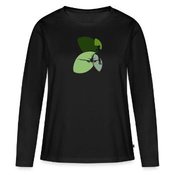 Airline Airplane Flight - Women's Premium Organic Long Sleeve Shirt - black - Front - Julia (174cm)