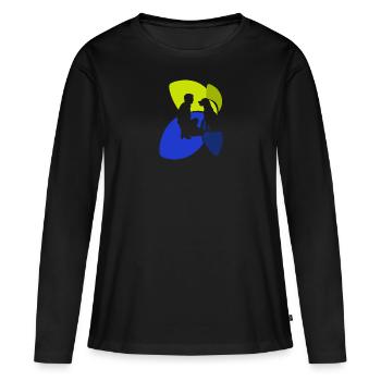 École canine Éducateur canin - T-shirt manches longues Premium bio Femme - noir - Devant - Julia (174cm)