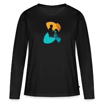 École canine Dressage de chiens Sports canins - T-shirt manches longues Premium bio Femme - noir - Devant - Julia (174cm)