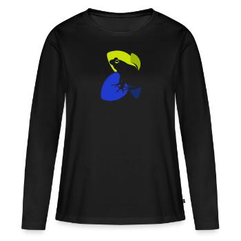 Frog Pond Newt - Women's Premium Organic Long Sleeve Shirt - black - Front - Julia (174cm)