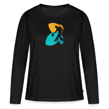 Bowling Bowling Ball Bowling Cones - Women's Premium Organic Long Sleeve Shirt - black - Front - Julia (174cm)