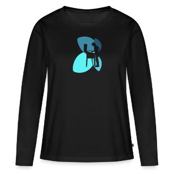 Pinball Zocker - Frauen Premium Bio Langarmshirt - Schwarz - Vorne - Julia (174cm)