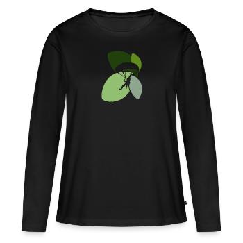 Skydiving Aerial Aviation - Women's Premium Organic Long Sleeve Shirt - black - Front - Julia (174cm)