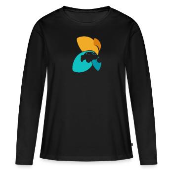Autocross Motorsport Rennauto - Frauen Premium Bio Langarmshirt - Schwarz - Vorne - Julia (174cm)