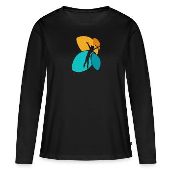 Entraîneur de gymnastique Turner Handstand - T-shirt manches longues Premium bio Femme - noir - Devant - Julia (174cm)