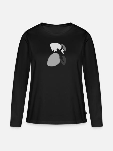 Parachuting Freifall Skydive - Frauen Premium Bio Langarmshirt - Schwarz