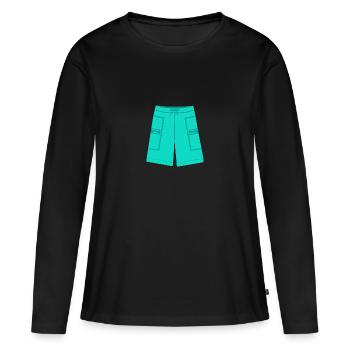 Trunks Short de bain Maillot de bain Natation Baignade - T-shirt manches longues Premium bio Femme - noir - Devant - Julia (174cm)