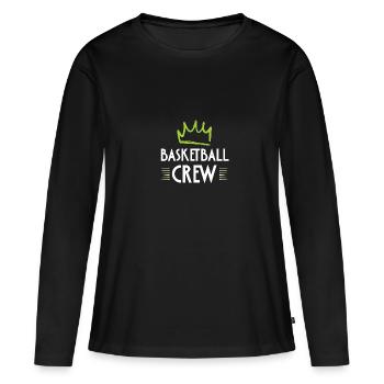 Équipe de basket-ball - T-shirt manches longues Premium bio Femme - noir - Devant - Julia (174cm)