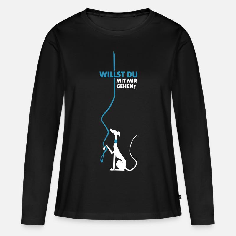 Willst Du - Frauen Premium Bio Langarmshirt - Schwarz