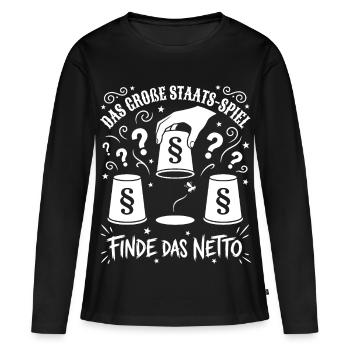 Das Große Staats Spiel - Frauen Premium Bio Langarmshirt - Schwarz - Vorne - Julia (174cm)
