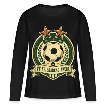 FC Feierabend Arena - Frauen Premium Bio Langarmshirt - Schwarz - Vorne - Julia (174cm)
