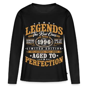 1996 Vintage Born Legends Vintage Birthday - Women's Premium Organic Long Sleeve Shirt - black - Front - Julia (174cm)