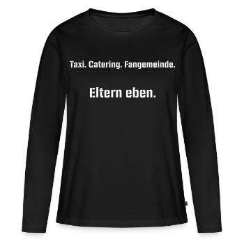 Chemise des parents - T-shirt manches longues Premium bio Femme - noir - Devant - Julia (174cm)