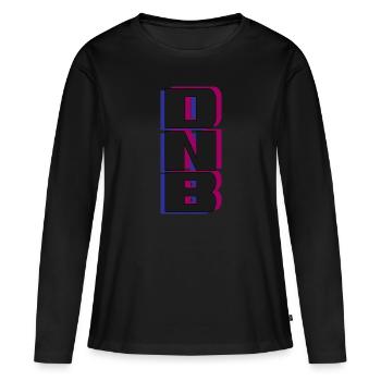 DNB Dark Vert Original Junglist Drum n Bass - T-shirt manches longues Premium bio Femme - noir - Devant - Julia (174cm)