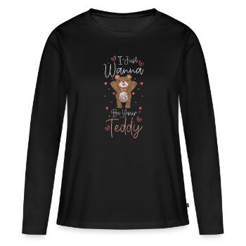 Stuffed Toy Stuffed Toy Snuggle - Women's Premium Organic Long Sleeve Shirt - black - Front - Julia (174cm)