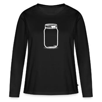 Einmachglas Einkochen Hausfrau - Frauen Premium Bio Langarmshirt - Schwarz - Vorne - Julia (174cm)