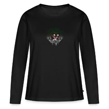Algerien - Frauen Premium Bio Langarmshirt - Schwarz - Vorne - Julia (174cm)
