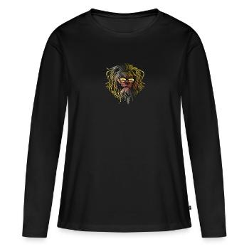 Brunei - T-shirt manches longues Premium bio Femme - noir - Devant - Julia (174cm)