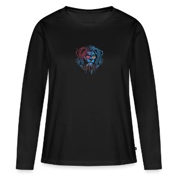 Fidji - T-shirt manches longues Premium bio Femme - noir - Devant - Julia (174cm)