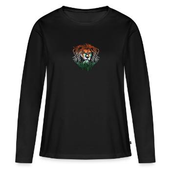 Côte d’Ivoire - T-shirt manches longues Premium bio Femme - noir - Devant - Julia (174cm)