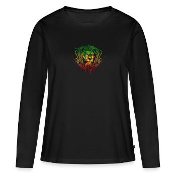 Mali - T-shirt manches longues Premium bio Femme - noir - Devant - Julia (174cm)
