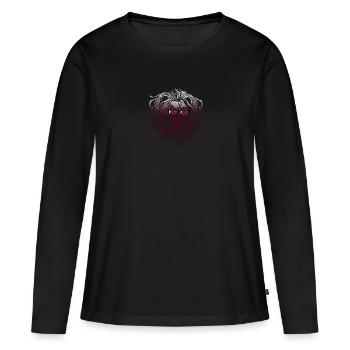 Qatar - T-shirt manches longues Premium bio Femme - noir - Devant - Julia (174cm)