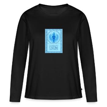 Tzatziki Spice Recette Motif Grec - T-shirt manches longues Premium bio Femme - noir - Devant - Julia (174cm)