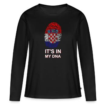 Croatia DNA - Women's Premium Organic Long Sleeve Shirt - black - Front - Julia (174cm)