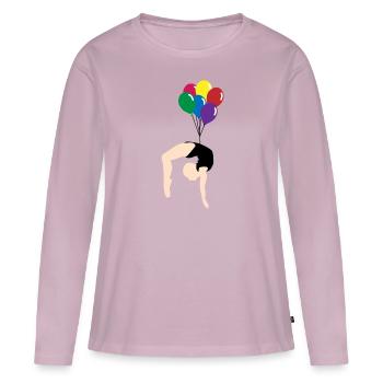 Luftballon - Frauen Premium Bio Langarmshirt - Altrosa - Vorne - Julia (174cm)