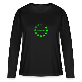 Les balises de charge Thinking Indicateur de charge - T-shirt manches longues Premium bio Femme - noir - Devant - Julia (174cm)