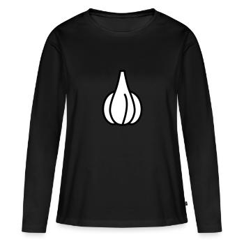 Ail - T-shirt manches longues Premium bio Femme - noir - Devant - Julia (174cm)
