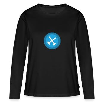 End of Terrain - Women's Premium Organic Long Sleeve Shirt - black - Front - Julia (174cm)