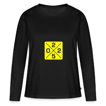 2025 - T-shirt manches longues Premium bio Femme - noir - Devant - Julia (174cm)