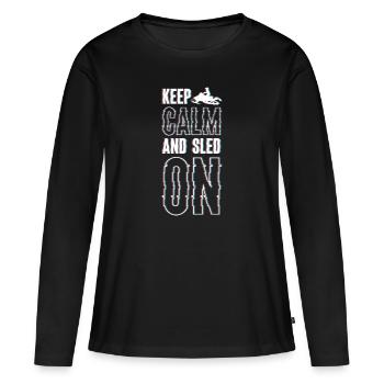Sledging Mountain Sports - Women's Premium Organic Long Sleeve Shirt - black - Front - Julia (174cm)