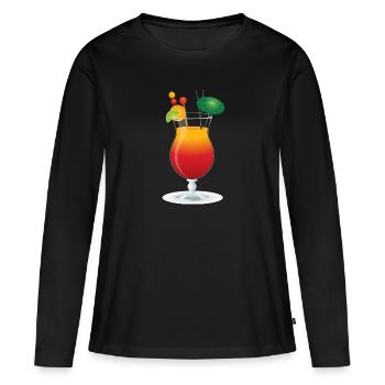 Summer Vibes - T-shirt manches longues Premium bio Femme - noir - Devant - Julia (174cm)