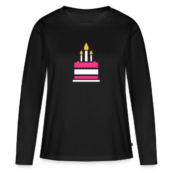 Torte - Frauen Premium Bio Langarmshirt - Schwarz - Vorne - Julia (174cm)